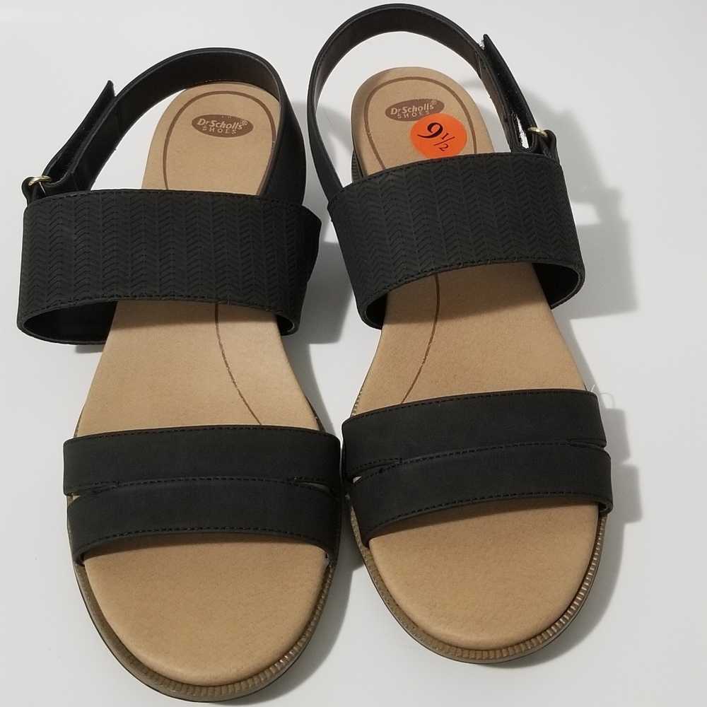 Dr Scholl's Black Wedge Sandal NWOT